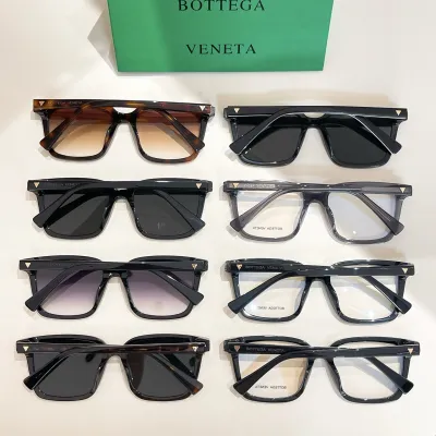Bottega Veneta Wayfarer glasses brown leopard/black/black leopard/eggplant/grey/transparent black/black green color Size 54口18-145