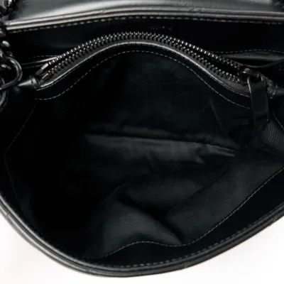 Saint Laurent Small Loulou Chain Satchel Black Y-Quilted Monochrome Monogram Calfskin Leather Incognito Hardware