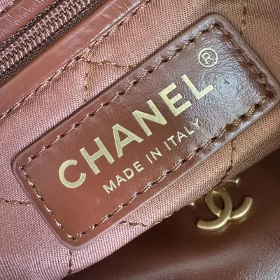 Chanel 22bags Brown Earth Color / Apricot Color Shoulder Bags