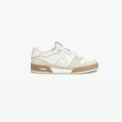 FENDI Women's white suede low-top shoes