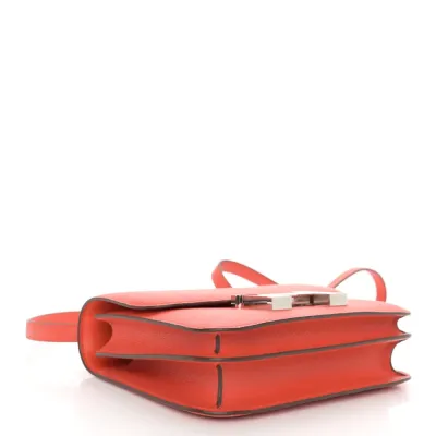 Hermès Enamel Constance 18 Capucine/Sanguine Epsom Leather Palladium Hardware