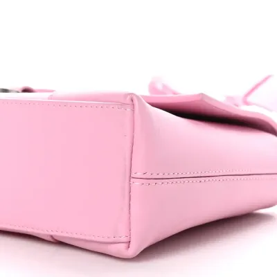 Balenciaga XS Downtown Shoulder Bag Candy Pink Semi-Shiny Smooth Calfskin Leather Silver Hardware