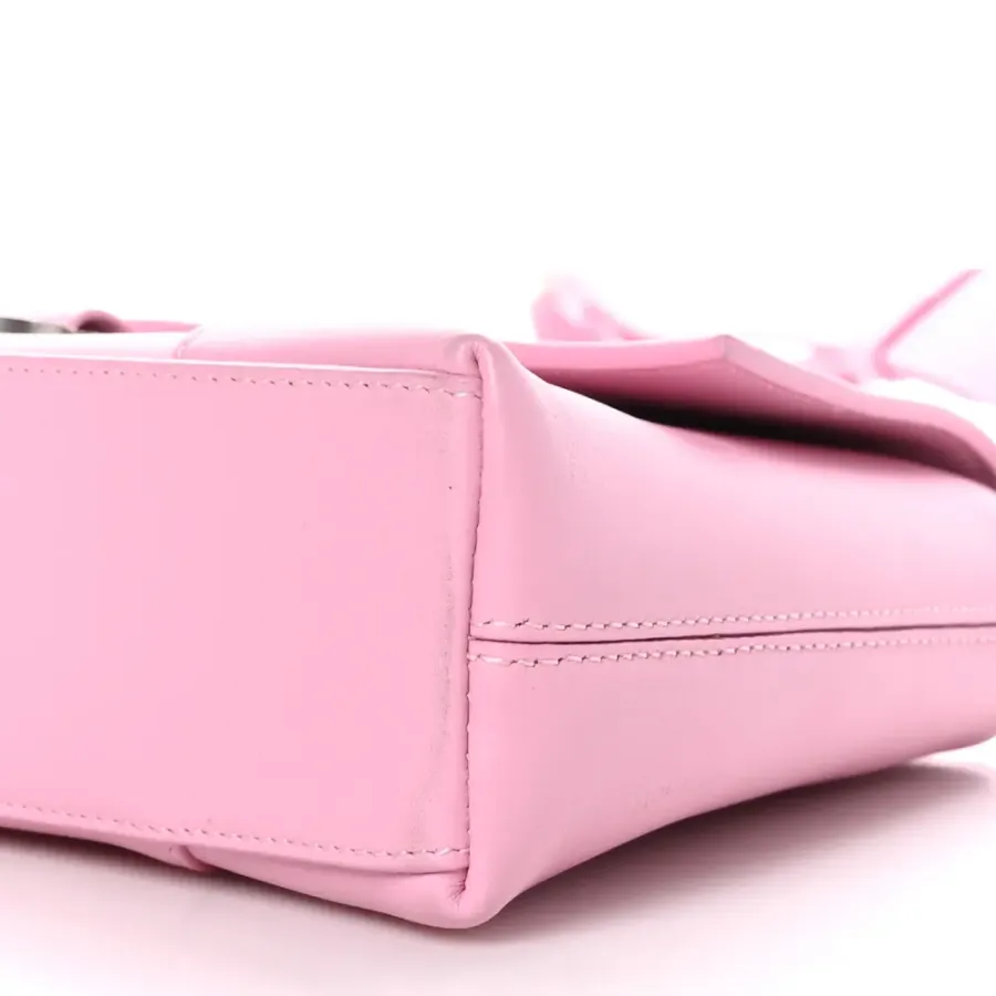 Balenciaga XS Downtown Shoulder Bag Candy Pink Semi-Shiny Smooth Calfskin Leather Silver Hardware