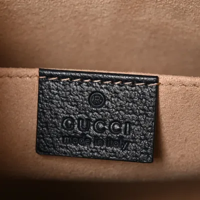 Gucci Small Web Ophidia Pouch Beige/Blue GG Supreme Monogram Canvas Gold Hardware