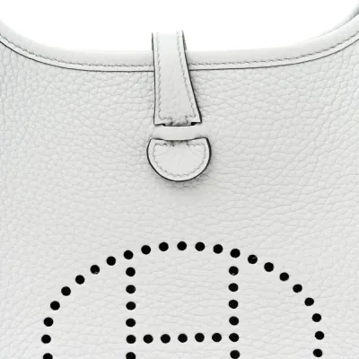 Hermès Amazone Evelyne TPM Bleu Pâle / Étain Taurillon Clemence Leather Palladium Silver Hardware