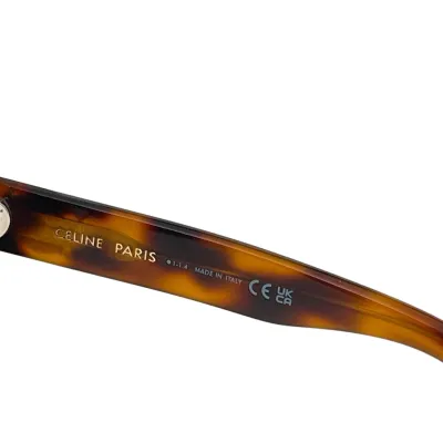 Celine square frame glasses leopard/ivory/black color Size 56口23-140