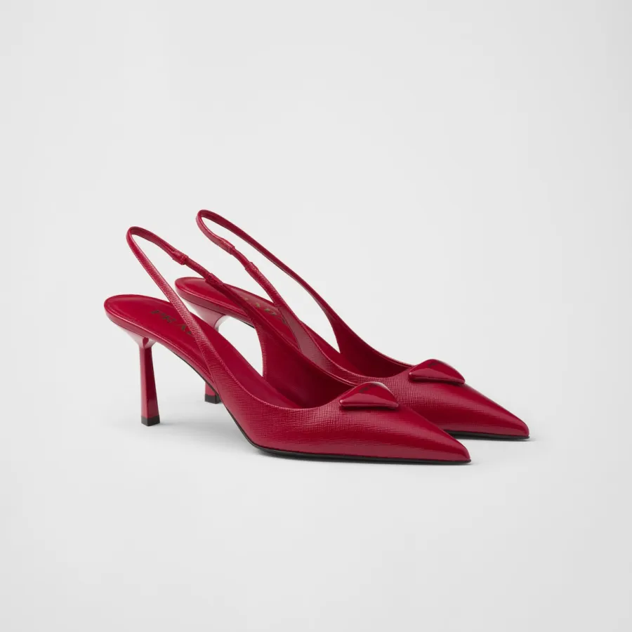 PRADA Saffiano Red High Heels Shoes