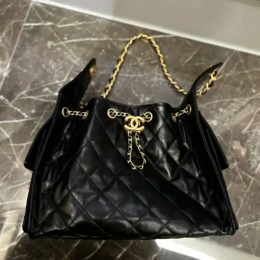 Chanel Black Quilted Shiny Calfskin Leather / Abrasive Sand Leather / Quilted Caviar Leather Shoulder Bags photo review