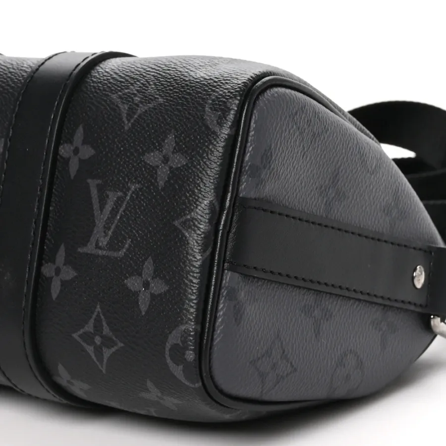 Louis Vuitton Keepall Bandouliere 25 Reverse Monogram Eclipse Canvas Silver Hardware