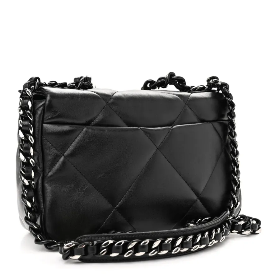 Chanel 19 Medium Flap Bag – Quilted Lambskin   Silver Hardware