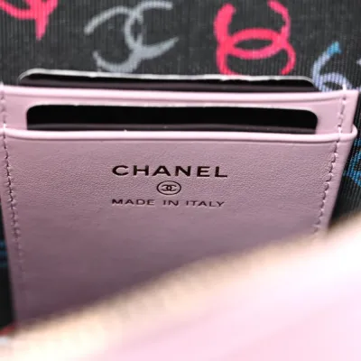 Chanel Classic Backpack Mini Light Purple Quilted Caviar Leather Gold Hardware