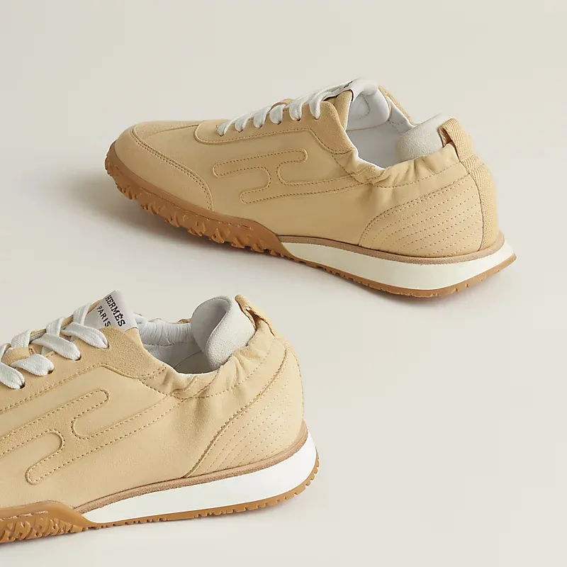 HERMES Jet Sneakers Yellow Sports Shoes