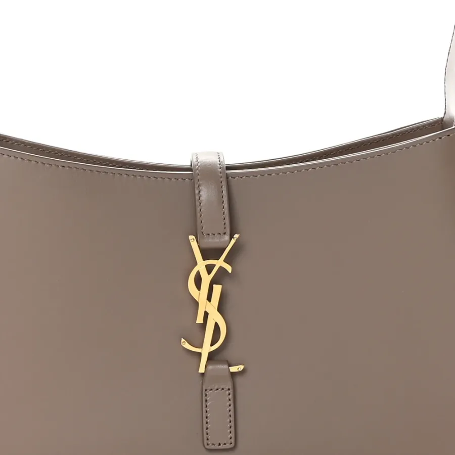 Saint Laurent Medium Le 5 À 7 Hobo Taupe Smooth Calfskin Leather Aged Gold Hardware