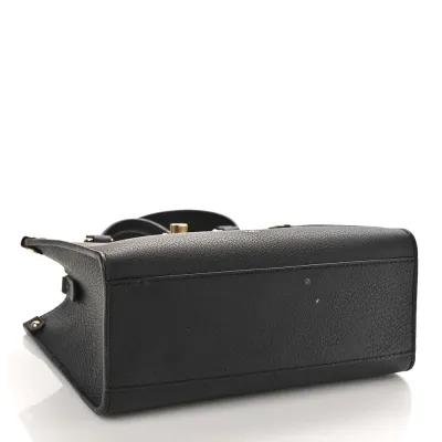 Louis Vuitton Lock & Go Tote PM Black Calfskin Leather Gold Hardware