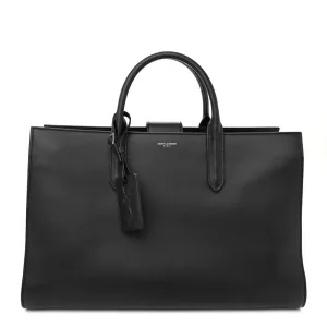 Saint Laurent Large Jane Tote Black Calfskin Leather