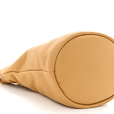 Loewe Flamenco Bucket Bag Medium Sahara Mellow Nappa Lambskin Leather Gold Hardware