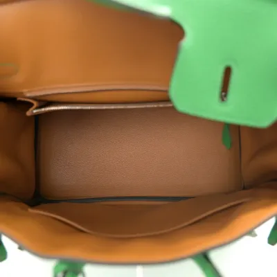 Hermès Verso Birkin 25 Bambou/Caramel Togo Leather Palladium Hardware