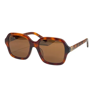 Miu Miu square frame glasses white/pink/eggplant/black/leopard blue/leopard brown color Size 55口19-145