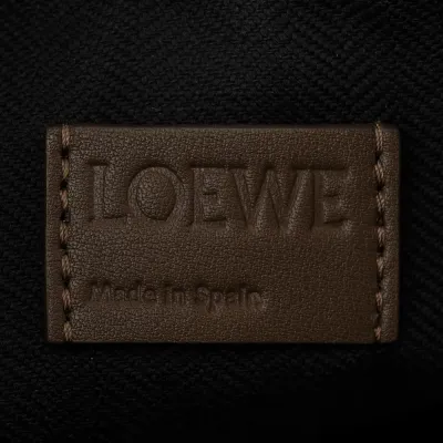 Loewe Cubi Crossbody Bag Small Winter Brown Jacquard Supple Smooth Calfskin Leather