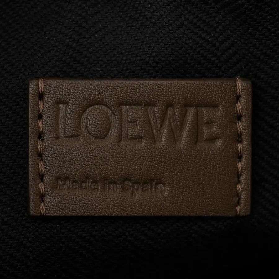 Loewe Cubi Crossbody Bag Small Winter Brown Jacquard Supple Smooth Calfskin Leather