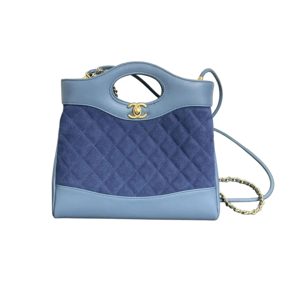 Chanel Pink / Blue / Black  Leather and suede Crossbody Bags