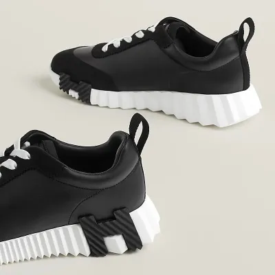 HERMES Black Sneakers Bouncing Sports Shoes