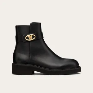 VALENTINO VLOGO LOCKER Calf leather ankle boots (heel height 4cm)