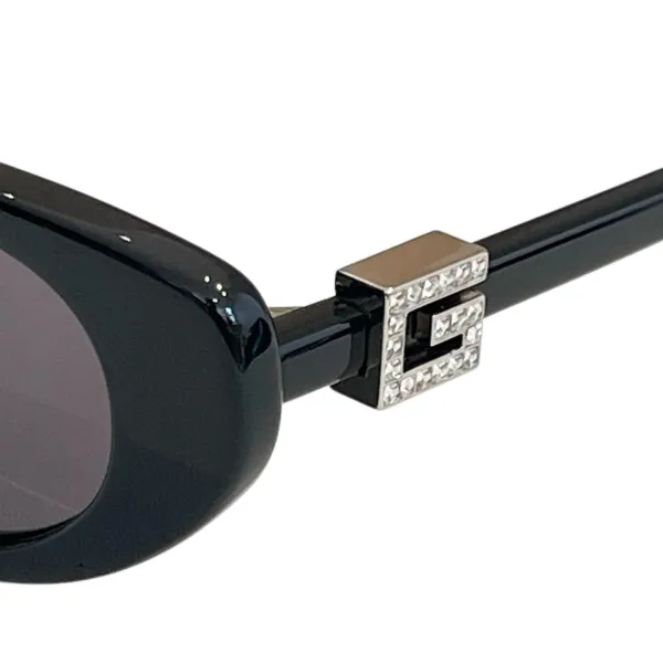 Gucci Oval glasses black silver/leopard gold color Size 52口17-140 - Image 2