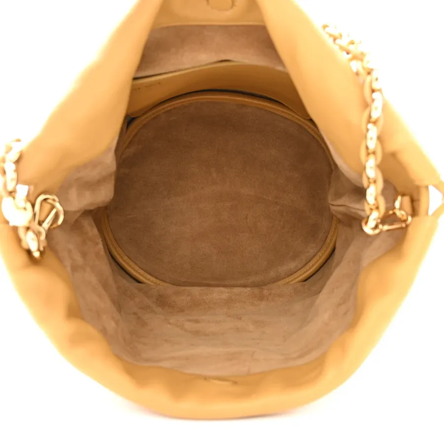 Loewe Flamenco Bucket Bag Medium Sahara Mellow Nappa Lambskin Leather Gold Hardware