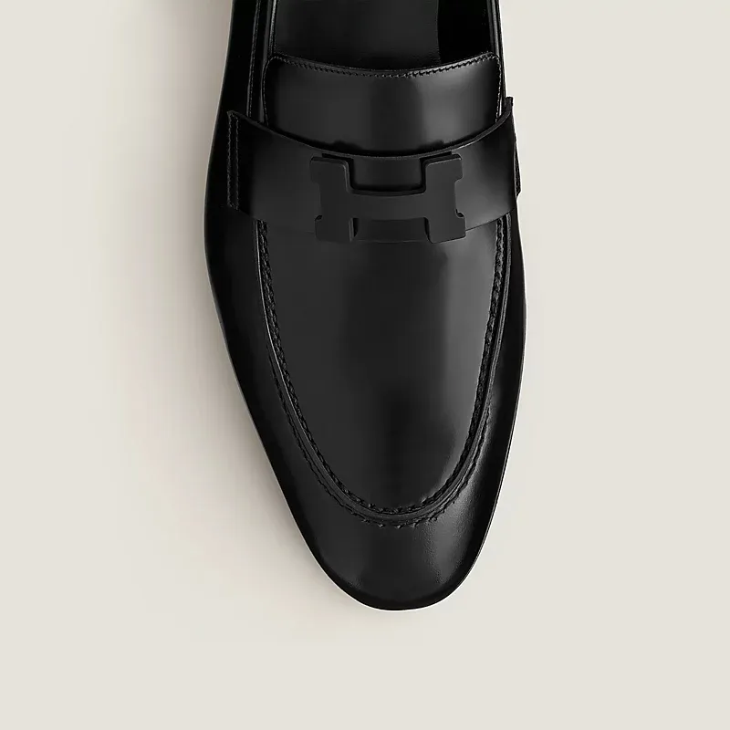 HERMES Paris Black Loafers