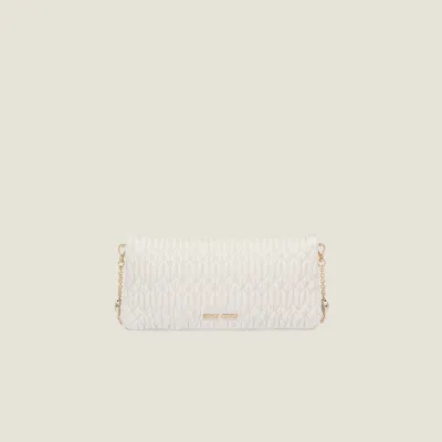 Miu Miu Quilted Lambskin Leather white Evening Bags