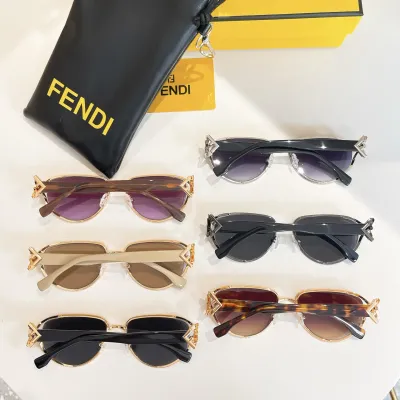 Fendi glasses leopard brown/eggplant/purple/tawny/black gold/black silver color Size 56口18-140