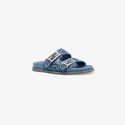 FENDI Blue denim slippers