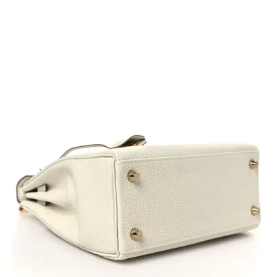 Hermès Kelly Retourne 25 Mushroom Togo Leather Gold Hardware