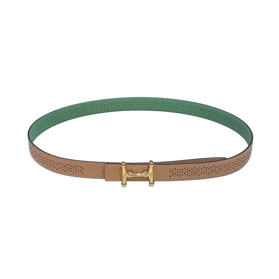 Hermès Women' s Rivage H Buckle Belt In Blue/Red/Orange/Black/Brown/Orange/Beige/Etoupe Calfskin With Gold/Silver Hardware 24mm