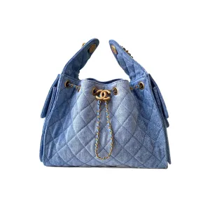 Chanel Denim blue/purple Abrasive Sand Leather Shoulder Bags
