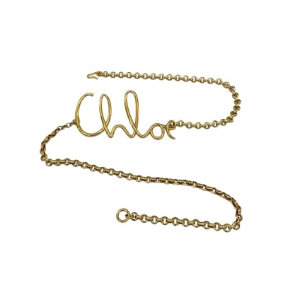 Chloe Adjustable Chain Belt In Gold