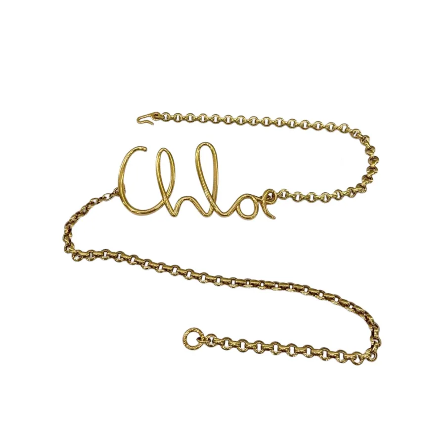 Chloe Adjustable Chain Belt In Gold