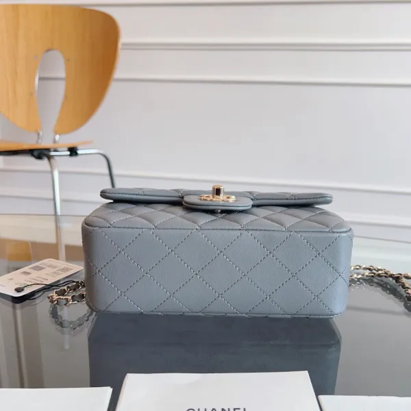 Chanel Grey / Black Mini CF Handle Bag - Image 4