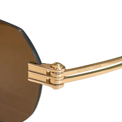 Bottega Veneta Pilot glasses leopard brown/blue/lime green/black/apricot/tawny/pink color Size 50口13-145