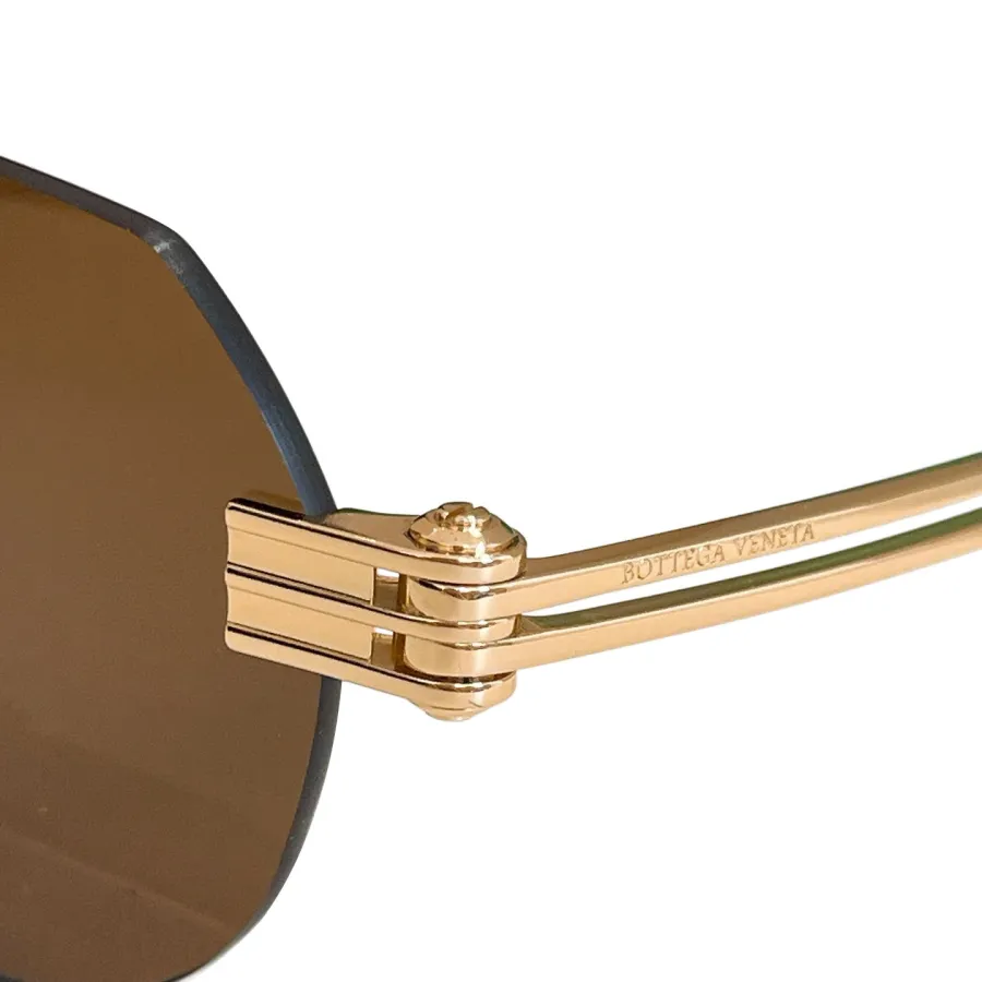 Bottega Veneta Pilot glasses leopard brown/blue/lime green/black/apricot/tawny/pink color Size 50口13-145