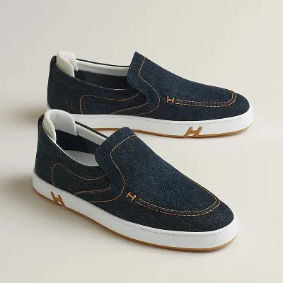 HERMES Kiddy blue Loafers