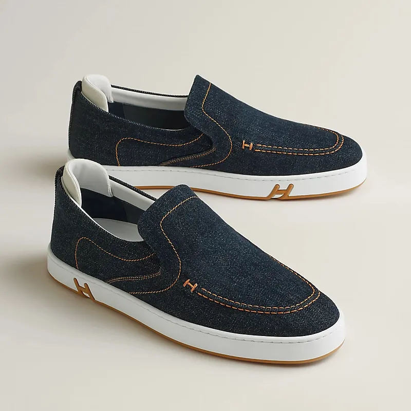HERMES Kiddy blue Loafers