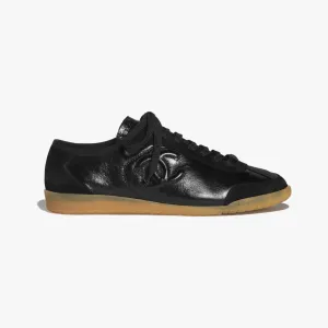 Black calfskin and suede Chanel Sneakers