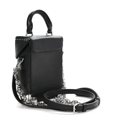 Louis Vuitton Print Camera Box PM Black Monogram Calfskin Leather Silver Hardware