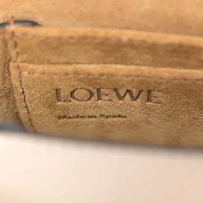 Loewe Gate Crossbody Bag Mini Light Oat Grained Calfskin Leather