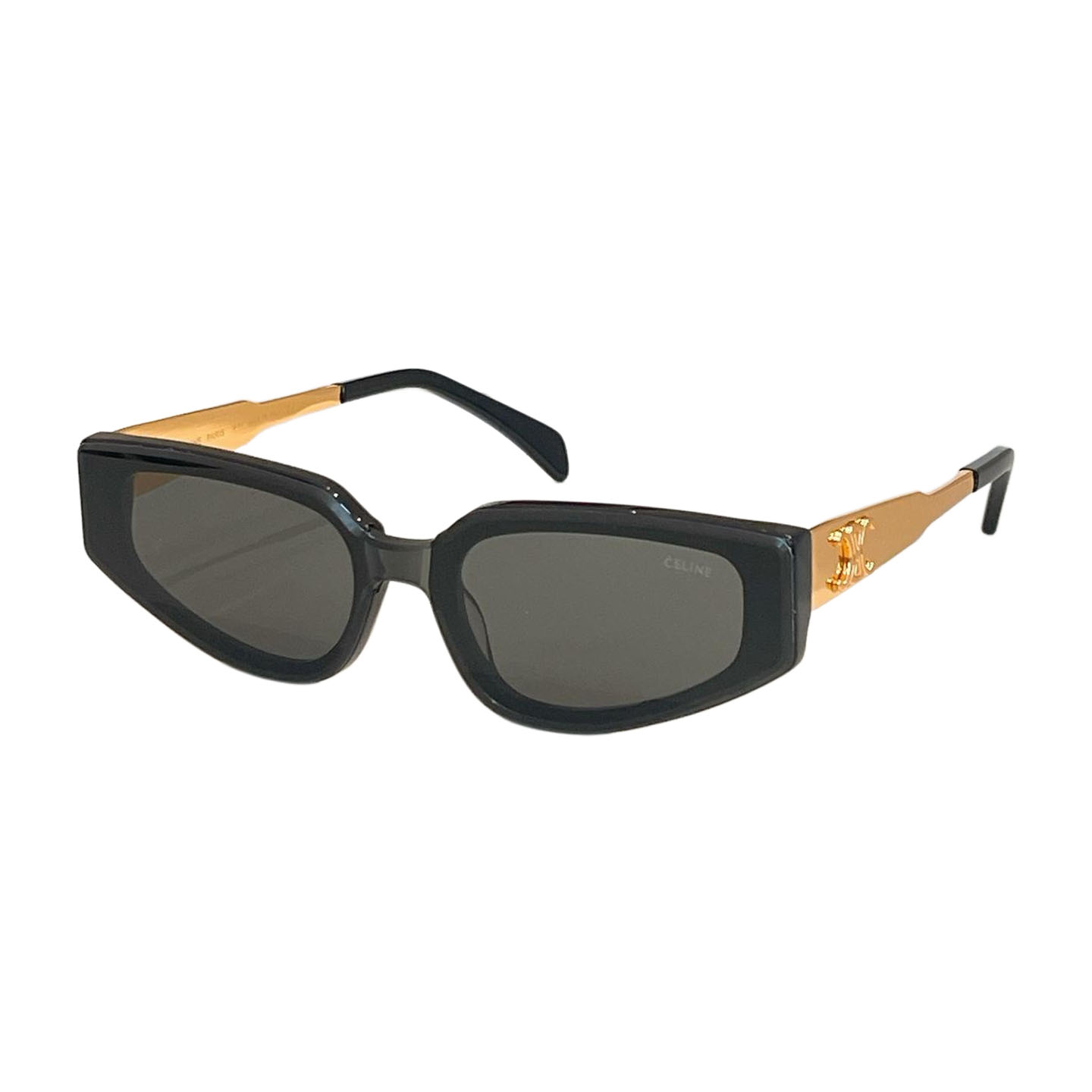 Óculos de armação quadrada Celine preto dourado/bege/marfim/branco/bordô Tamanho 51口21-145