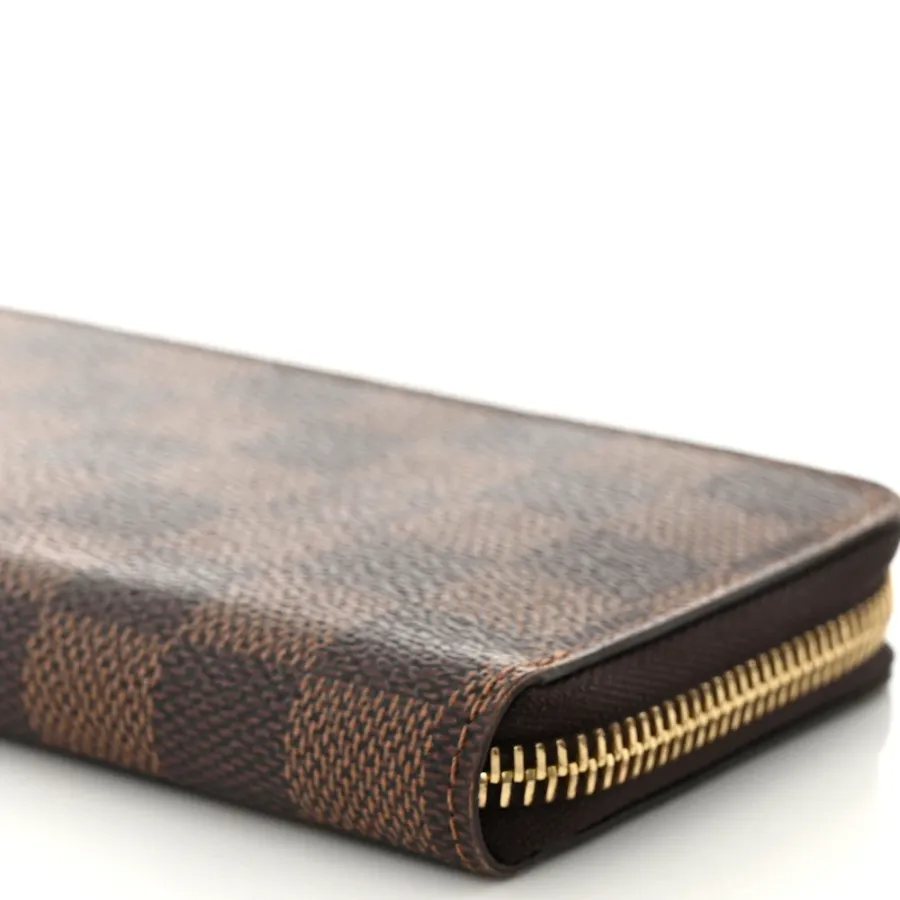 Louis Vuitton Clemence Wallet PM Damier Ebene Canvas Cherry Interior Gold Hardware