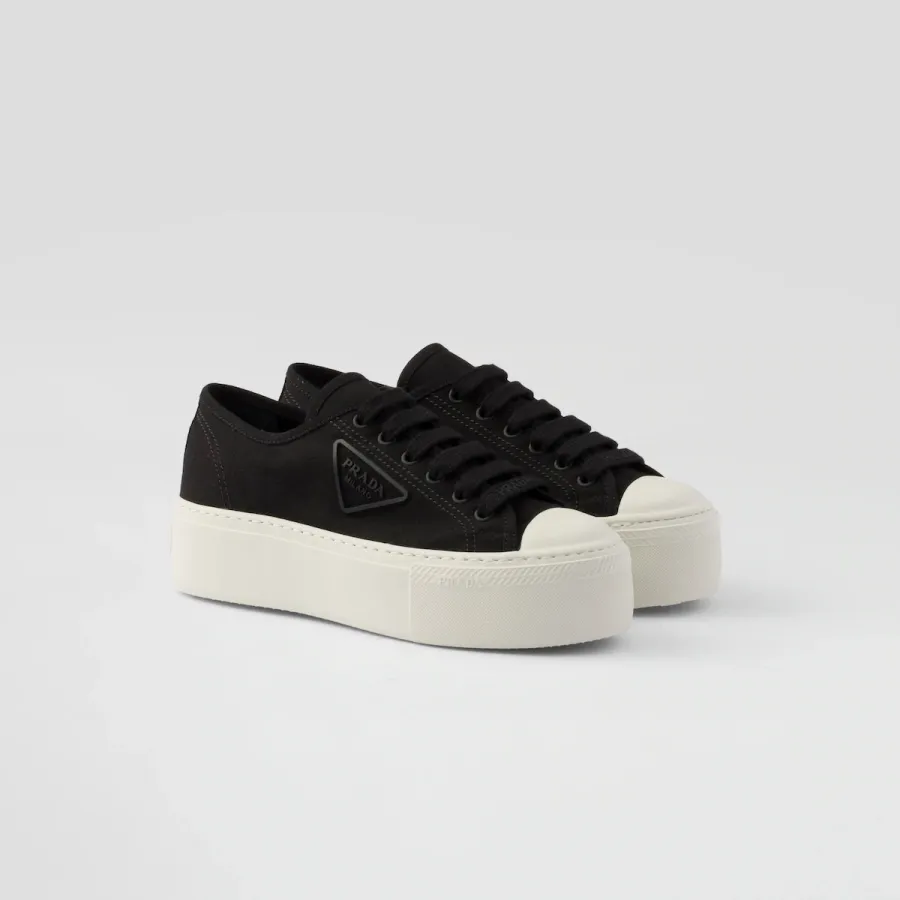 PRADA Black lace-up sneakers