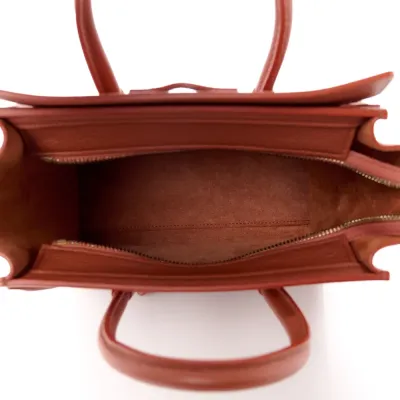 Celine Nano Luggage Bag Lychee Drummed Calfskin Leather